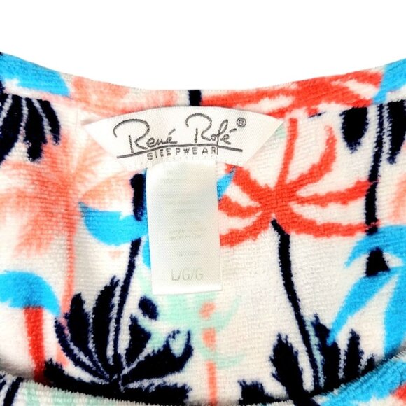 Rene Rofe Womens L Fun Tropical Palm Tree Lounge Dress/Sleepwear/Swim Cover-up - Picture 12 of 15